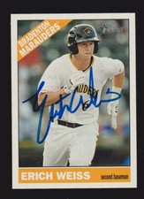 2015 HERITAGE #67  Erich Weiss  PITTSBURGH PIRATES  SIGNED AUTOGRAPH AUTO COA