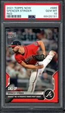 SPENCER STRIDER ROOKIE 2021 Topps Now RED #/10 GRADED PSA 10 GEM MINT Braves