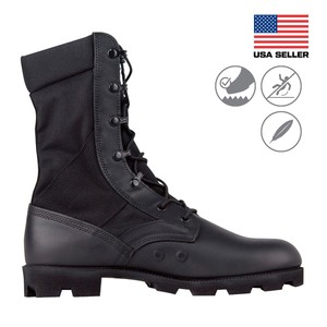 black military combat boots