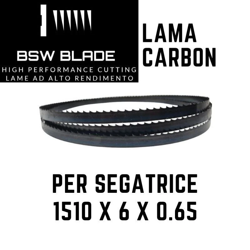 BSW BLADE Lama a nastro 1510x6x0,65 per segatrici Ryobi EBW52523, Dewalt DW100, Black & D