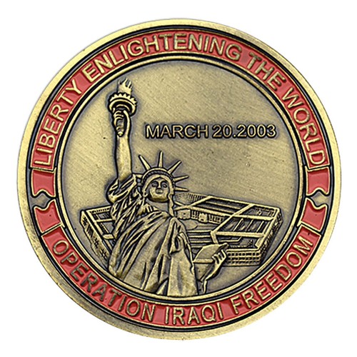 7 Pcs/Set Sanit George Gift Challenge Coin World Saint Operation Iraqi Freedom - Picture 11 of 12