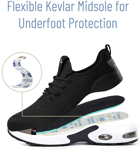Arbeitsschuhe Herren Damen Stahlkappe Sicherheitsschuhe Mit Sneaker Sportliche - Bild 5 von 15