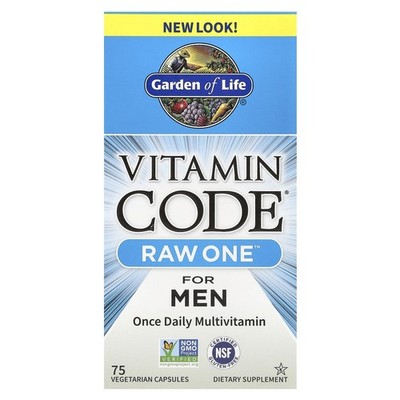 Garden of Life, Vitamin Code, RAW One, Multivitamin für Männer, 75 veg. Kapseln