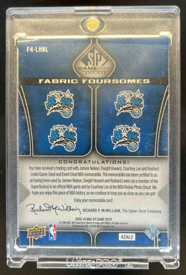 2009-10 SP Game Used Lewis Howard Nelson Redick Fabric Foursome Jersey #/125 - Image 2 of 2