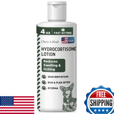 Chew  Heal Hydrocortisone Lotion for Dogs 4oz - Anti Itch  Irritated Skin Reli