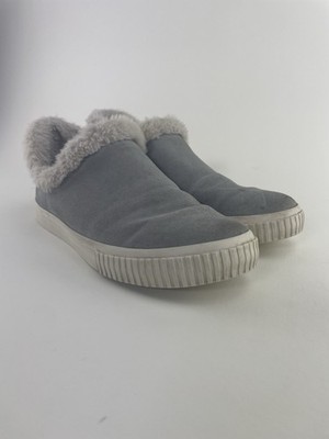 Timberland Skyla Bay Women s 9 Blue Suede Slip On Fur Lined Casual Shoes