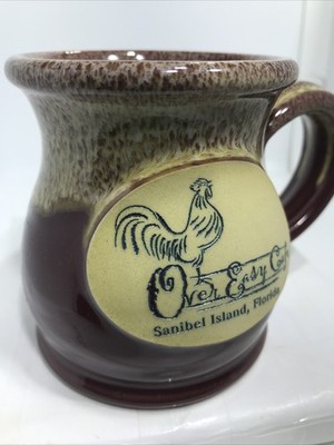 OVER EASY CAFE MUG. OVER EASY CAFE COFFEE MUG. DENEEN POTTERY MUG. B424