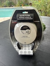 Vtg Craig CD2808-A Portable CD Player with Headphones Gold/Cream CD-R CD-RW NOS