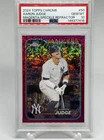 2024 Topps Chrome AARON JUDGE MAGENTA SPECKLE REFRACTOR /350  PSA 10 GEM-MT 💎
