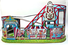 50 s Vintage J. Chein Tin Litho Key Mechanical Windup Toy Roller Coaster Only