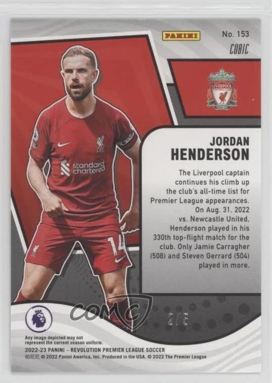 2022-23 Panini Revolution Premier League Cubic 2/5 Jordan Henderson #153 - Image 2 of 3