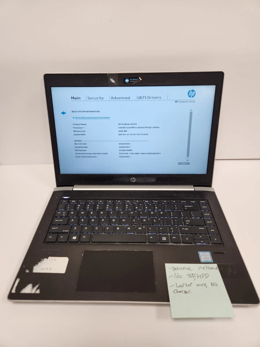 HP ProBook 8 GB RAM PC 500-749 GB Hard Drive Capacity Laptops