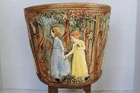 Scarce 1920s Weller Forest Two Girls in the Woods Jardiniere Planter
