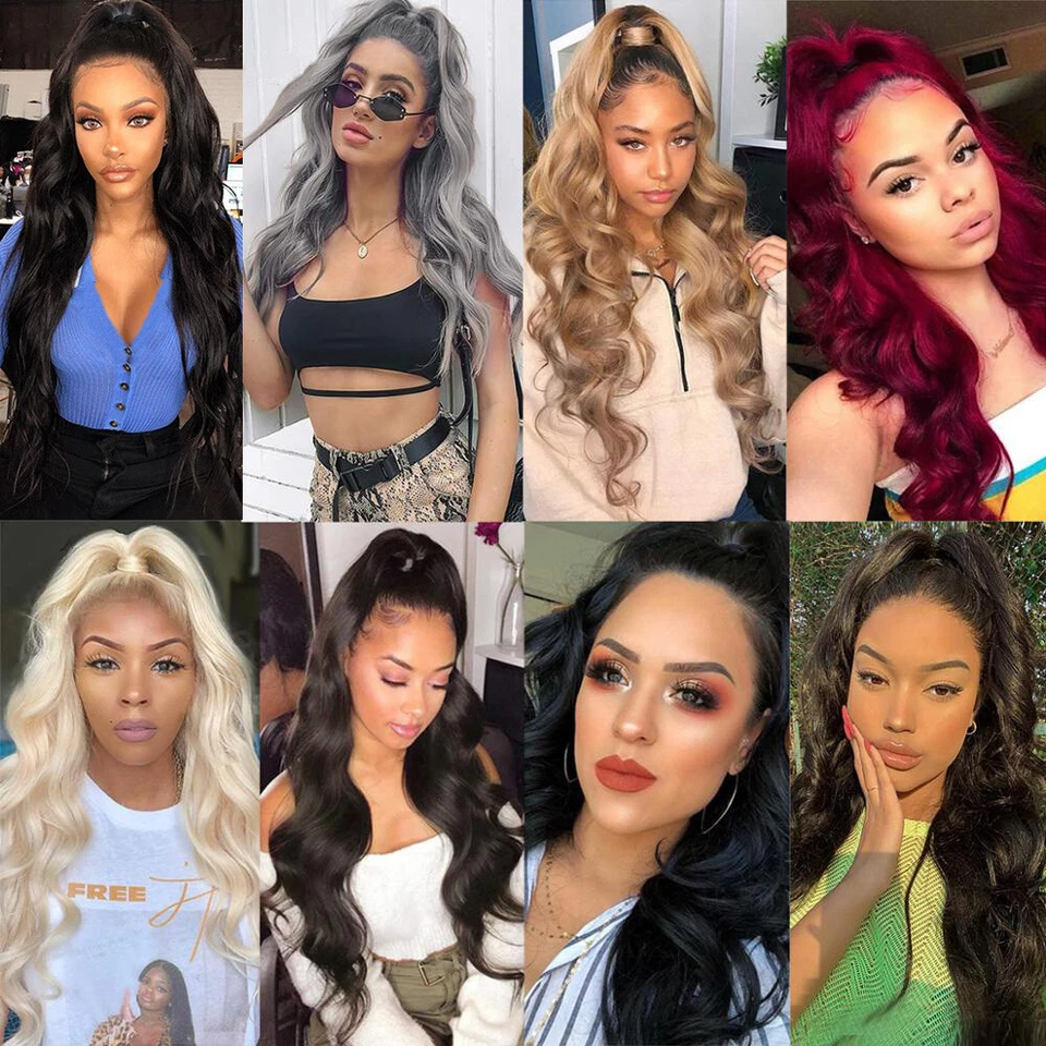 Drawstring Clip in Ponytail Extension Brazilian Remy Human One Piece wavy hair - Image 4 of 4