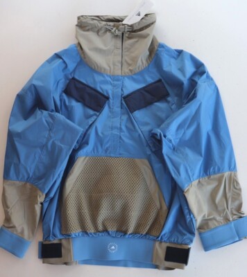 ADIDAS BY STELLA MCCARTNEY BEACHDEFENDER 1/2 ZIP JACKET BLUE GL7332 WOMEN S