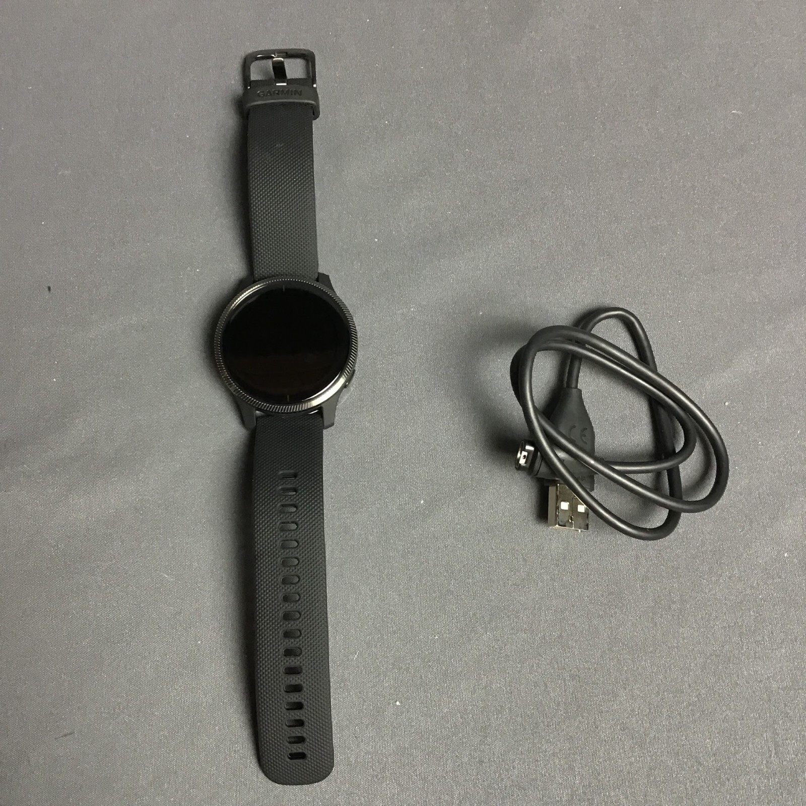 Reloj inteligente Garmin Venu GPS - negro con herrajes de pizarra