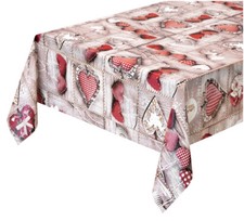 Tovaglia Cucina Antimacchia Cuori Copri Tavolo Plastificata Cerata Più Misure