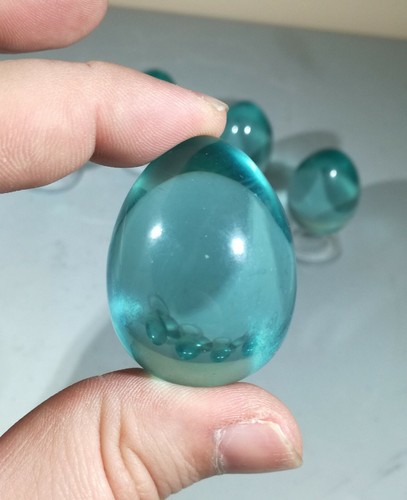 40mm Crystal Gemstone Egg, Howlite, Obsidian, Lepidolite, Rose Quartz With Stand - Picture 14 of 106