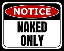 NOTICE NAKED ONLY HOT TUB PARTY SWIMMING POOL SAUNA METAL PLAQUE TIN SIGN 2135