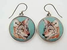 Coyote Original Art Earrings