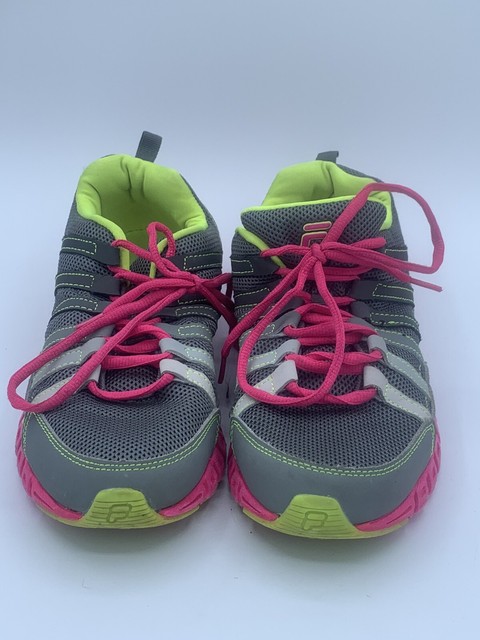 pink and green filas