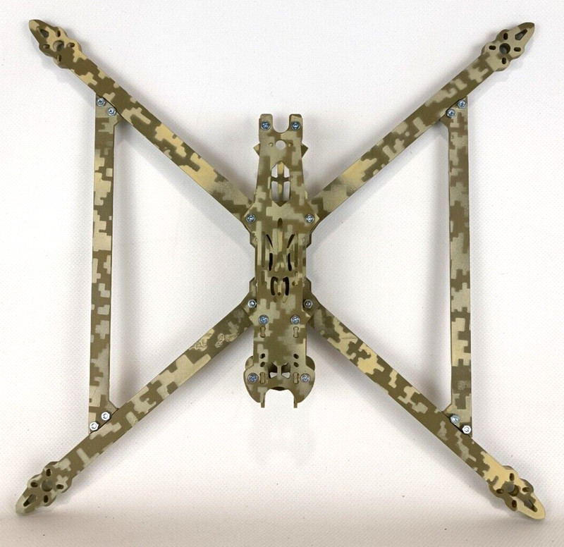 FPV drone UKRAINE war frame only 10 inch LOGO. pixel camouflage. fiberglass