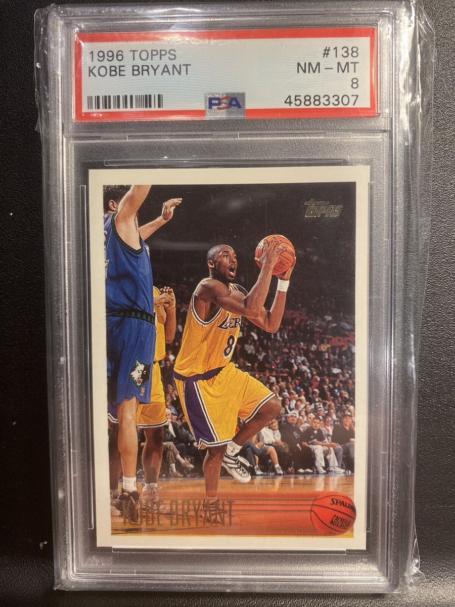 1996 Topps Kobe Bryant Rookie Card 138 PSA NM-MT Lakers