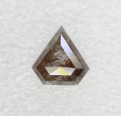 1.36 CT Natürlich Lose Fünfeck Schnitt Salz Und Pfeffer Braunton Grau Diamant