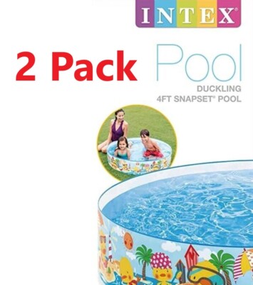 Intex Snorkel Fun Snapset Pool - 4ft x 10in - 58477EP - (Pack of 2)