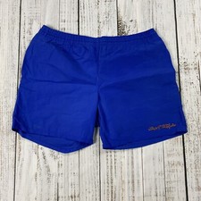 VINTAGE SURF STYLE SWIM SHORTS TRUNKS MEDIUM NAVY BLUE MADE IN USA RARE 33