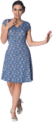 Dancing Days ''DROP ANCHOR'' Anchor SAILOR 50s A-LINE DRESS Plus Size Rockabilly