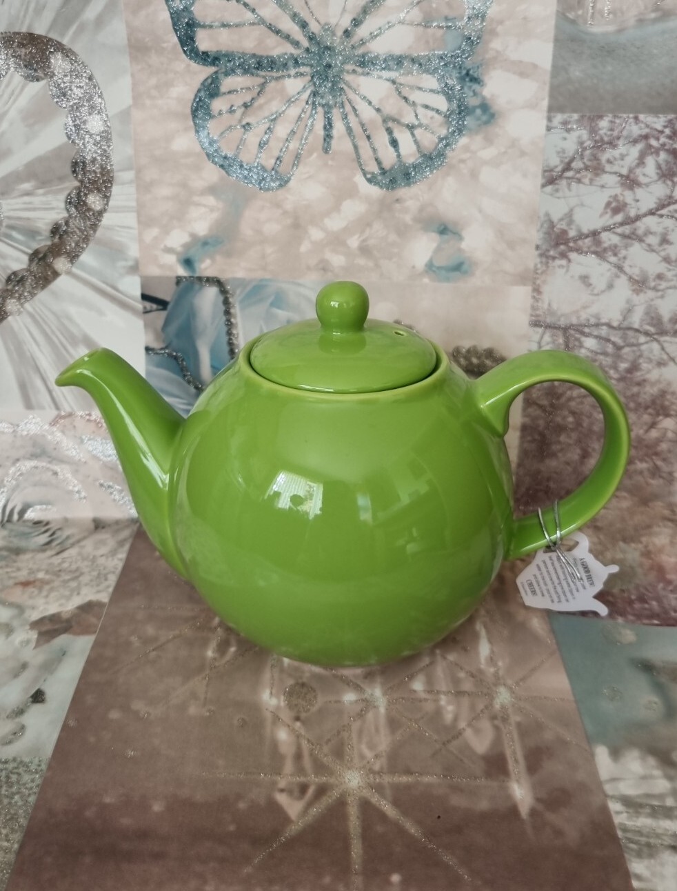 The London Pottery Co. Globe Teapot 4 Cup Greenery 1000ml Brand New In
