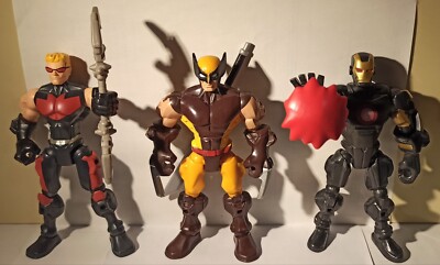 VERKAUFE NR. 3 HELDEN MARVEL SUPER HERO MASHERS HÖHE 16 CM. ZERLEGBAR. 