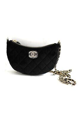 BNIB Chanel Half Moon Bag in Suede/Velvet with Crystal CC BNIB Chanel Half Moon Bag in Suede/Velvet with Crystal CC