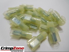 12-10 GA .250" - Fully Insulated Nylon Quick Disconnect - MALE - YELLOW - 25 PCS