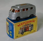 MATCHBOX LESNEY 34c VOLKSWAGEN CAMPER LOW-ROOF- NEAR MINT - E4 BOX - WEAR TO BOX