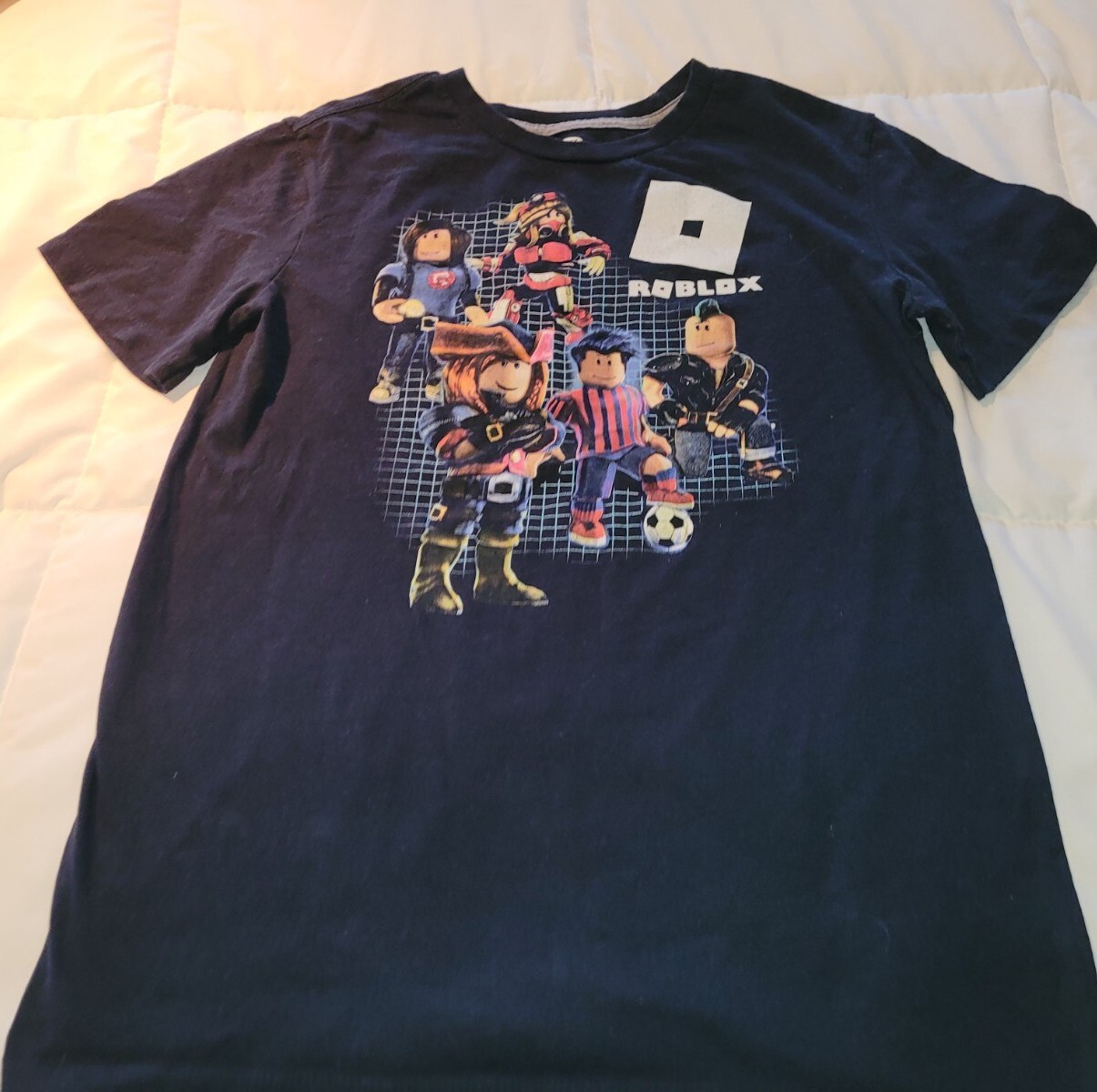 Roblox Shirt Kids Boys  XL 14/16 Black Graphic Gamer Gaming Blocks Old Navy