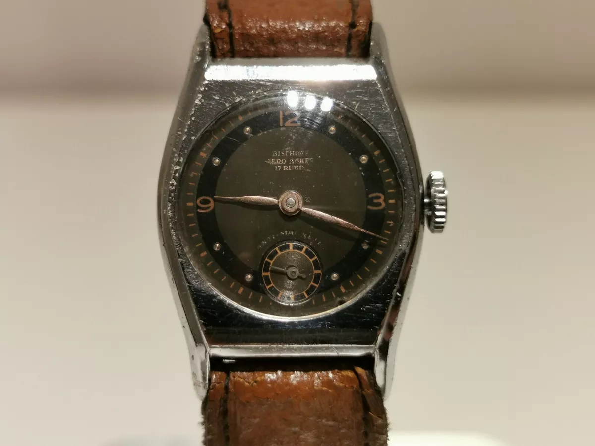 VINTAGE RARE WW2 MILITARY SMALL TRENCH MEN S SWISS WATCH
