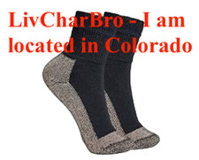 2 Pairs Premium Copper Diabetic Sock Quarter Crew Black Medium Soft