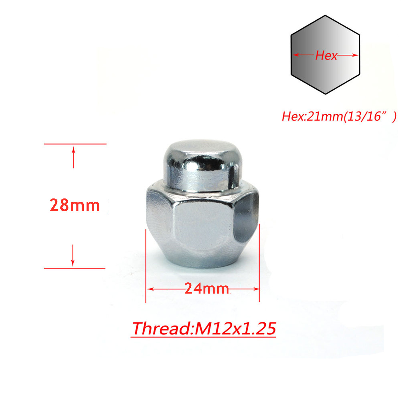 4x Carbon Steel Wheel Nut Lug For Nissan Teana XTrail T31Z 2.0 2.5L