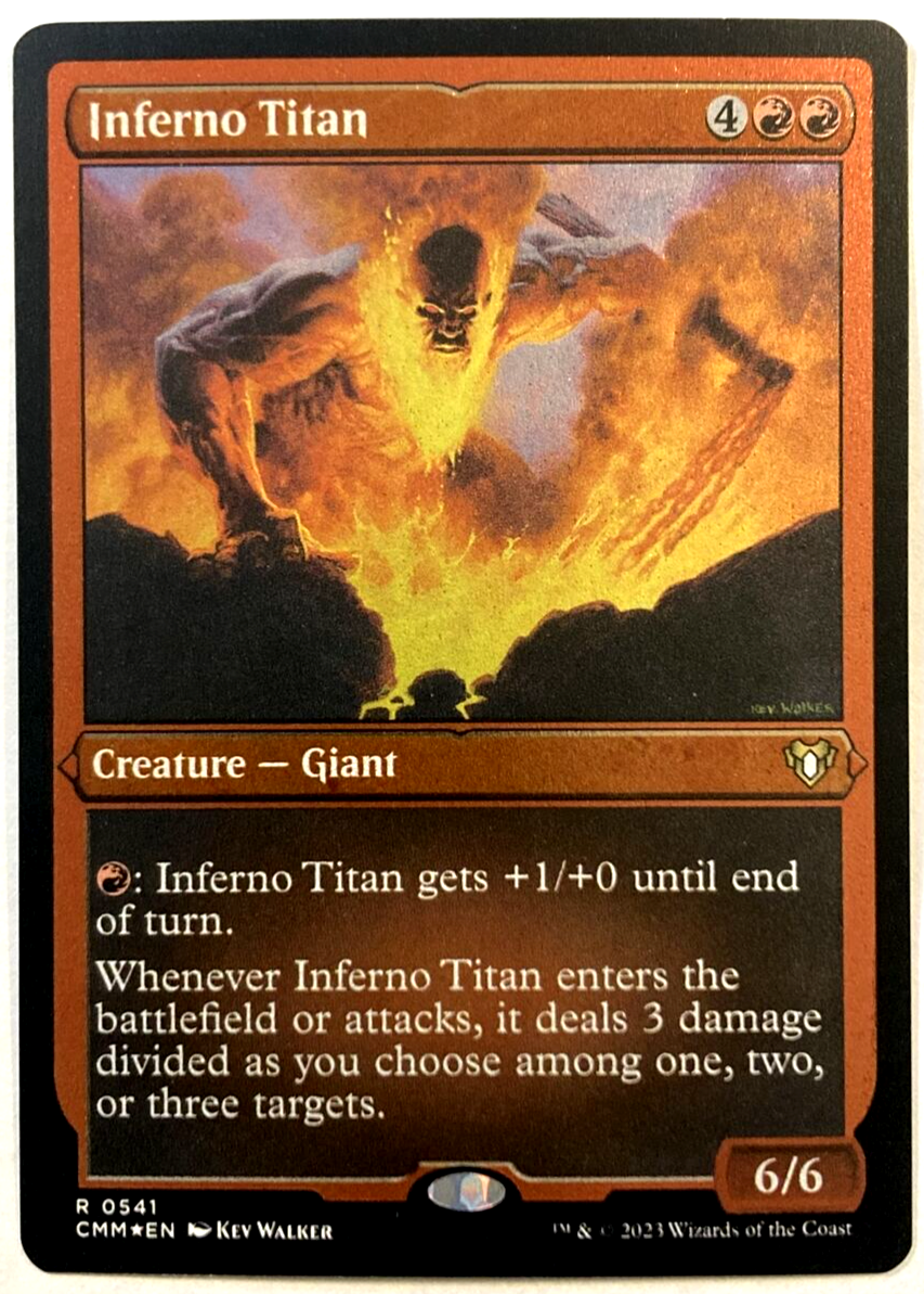 MTG Inferno Titan FOIL ETCHED Commander Masters 541 NM | eBay