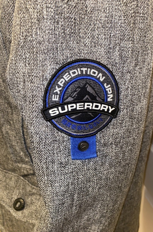Superdry Expedition JPN Grey Fleck Parka New and Never Worn eBay