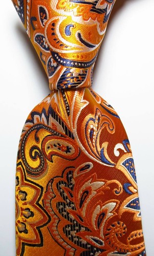 New Classic Paisley JACQUARD WOVEN 100% Silk Men's Tie Necktie - Afbeelding 11 van 15