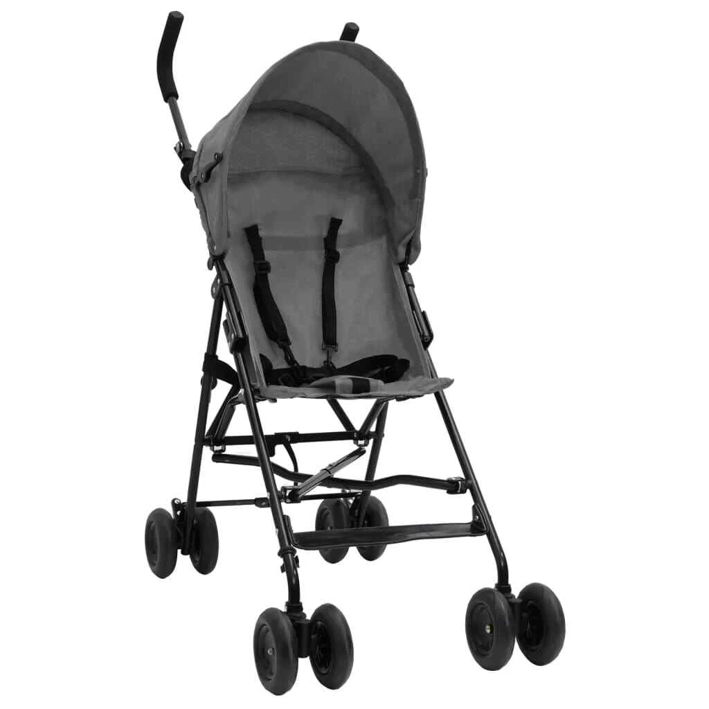 Light Grey and Black Steel Baby Stroller