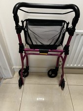 Indoor Mobility Walker Rollator with Tray and Carry Basket