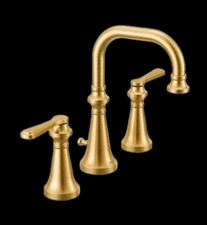 Moen TS44102BG Colinet Brushed Gold Two-Handle Lever Widespread Bathroom Faucet