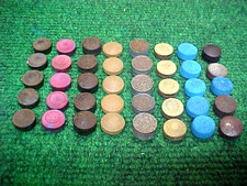 SAMPLER Lot of (40) Various Unbranded 14mm Billiard Pool Cue Tips NOS!