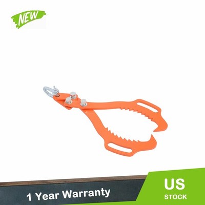 New 18in Log Lifting Tongs 2 Claw Solid Steel Log Grapple Swivel Log Tools
