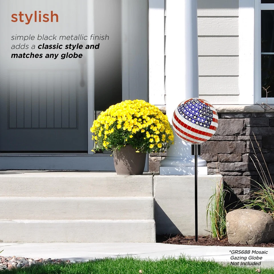 Soporte globo de observación alpina estaca de patio de metal negro 31 pulgadas diseño de calidad duradero Foto 4 de 4