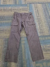 Duluth Trading Pants Mens 34 x34 Flex Fire Hise Cargo Standard Fit Black Work